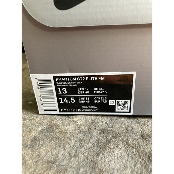 Nike Phantom GT2 Elite FG Black Blue Grey CZ9890-004 Mens Size 13 Soccer Cleats - Picture 7 of 7